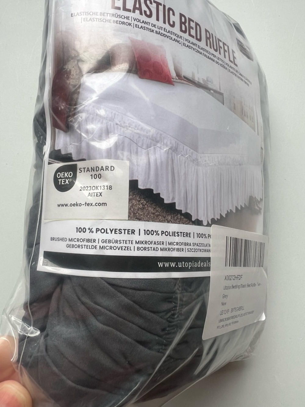 Utopía Elastic Bed Ruffle - Grey - Picture 4 of 5